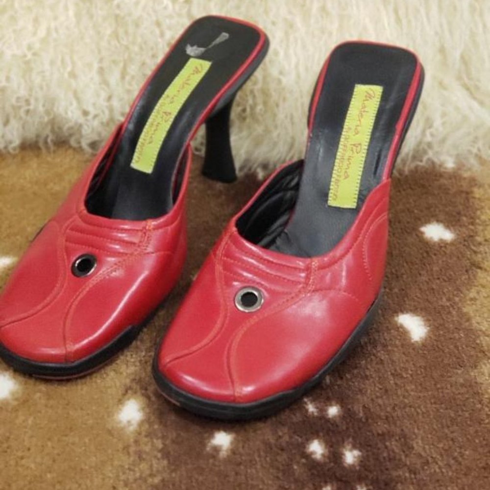 Size 8 Red Slip On Heels